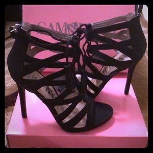 Sam & Libby Lace Up Stiletto Sandals